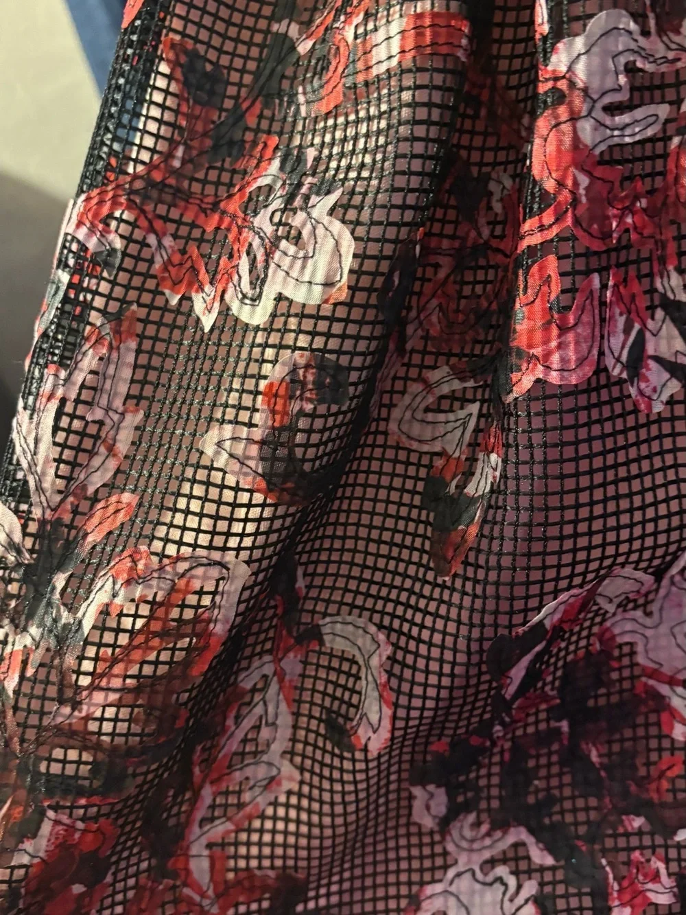 *NWT* Y2K Violet Kay Red and Black Floral Mini Dress with Spaghetti Straps